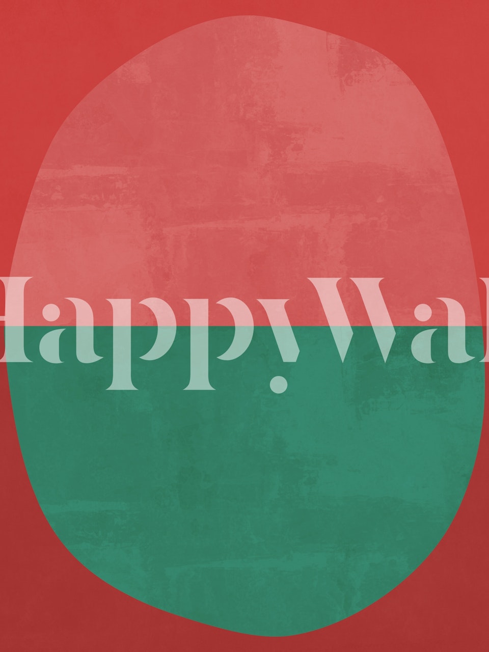 Geometric shapes in red and green vintage wallpaper