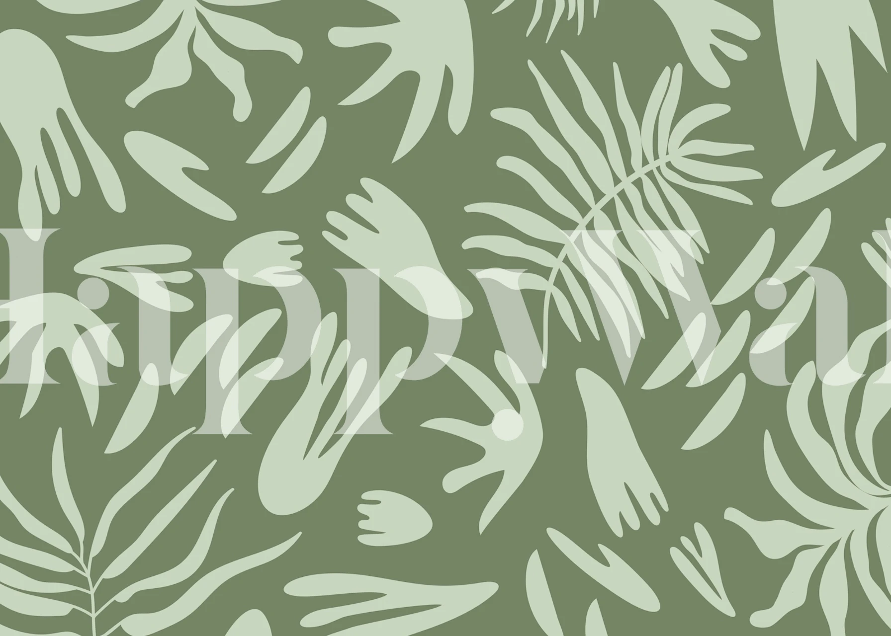 Biophilic Green Escape wandbekleding ontwerp