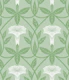 Vintage Trumpet Flowers Sage Green