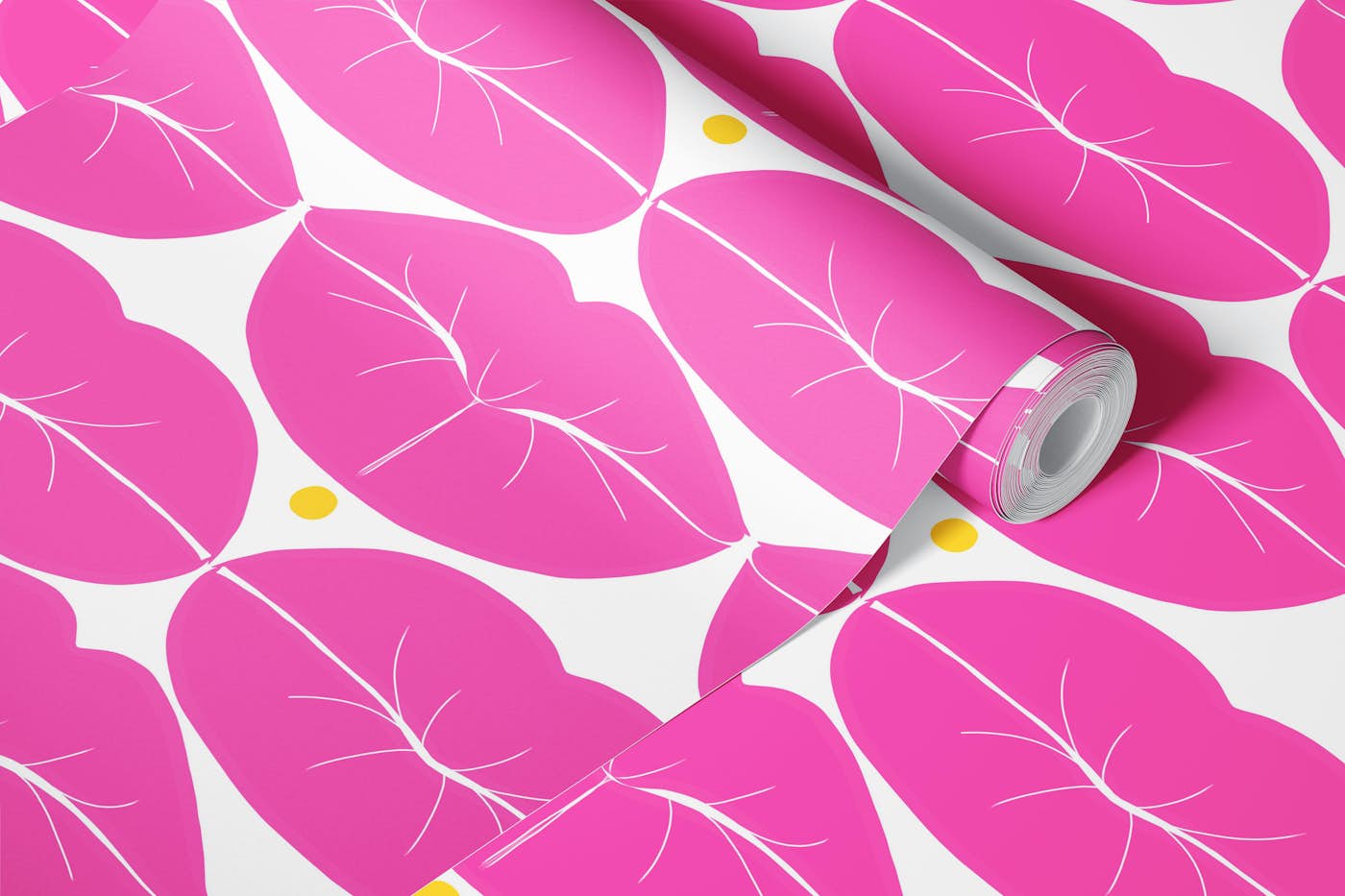 Big Pink Lips wallpaper roll