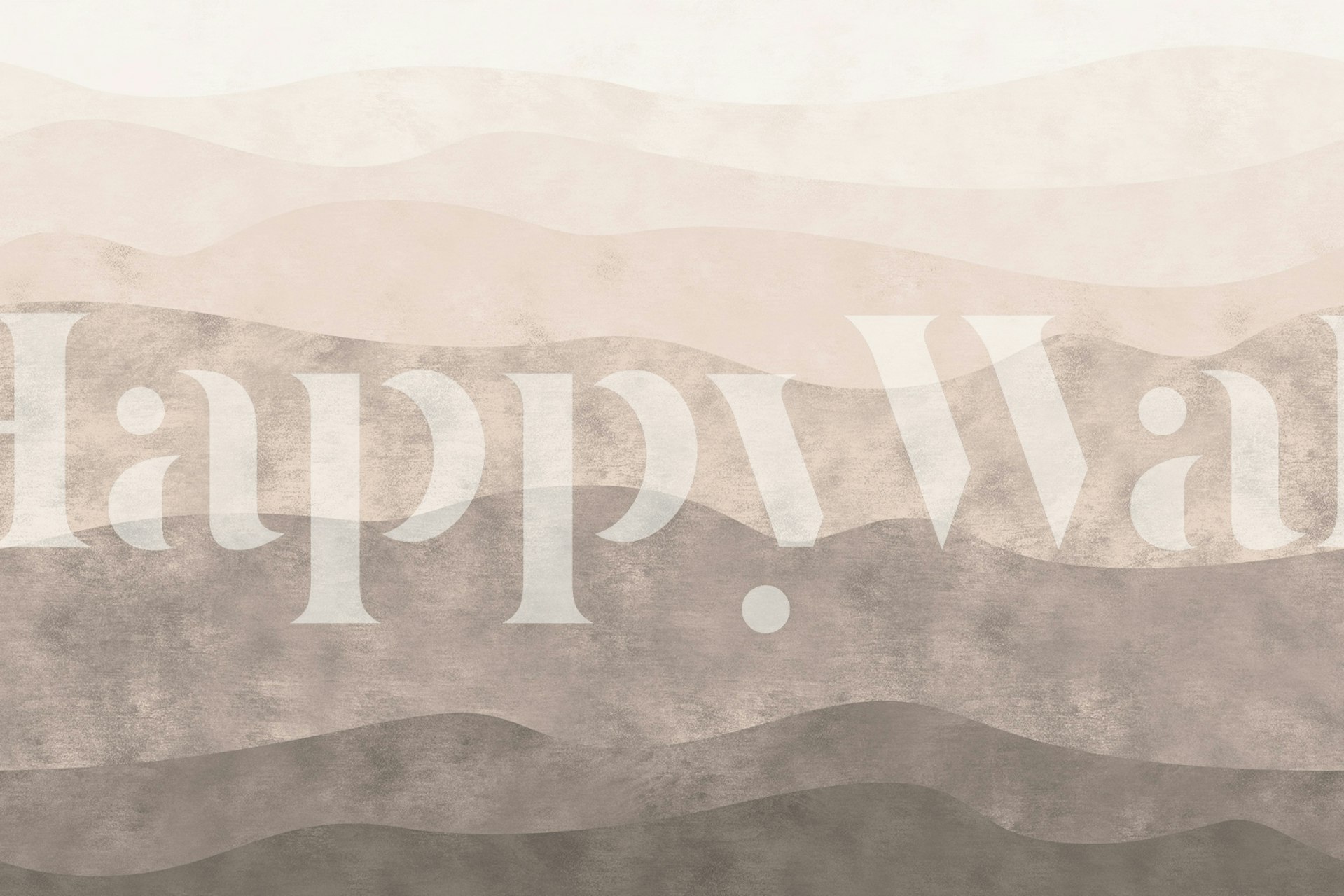 Calm Mountain Waves beige tapeta u sobi