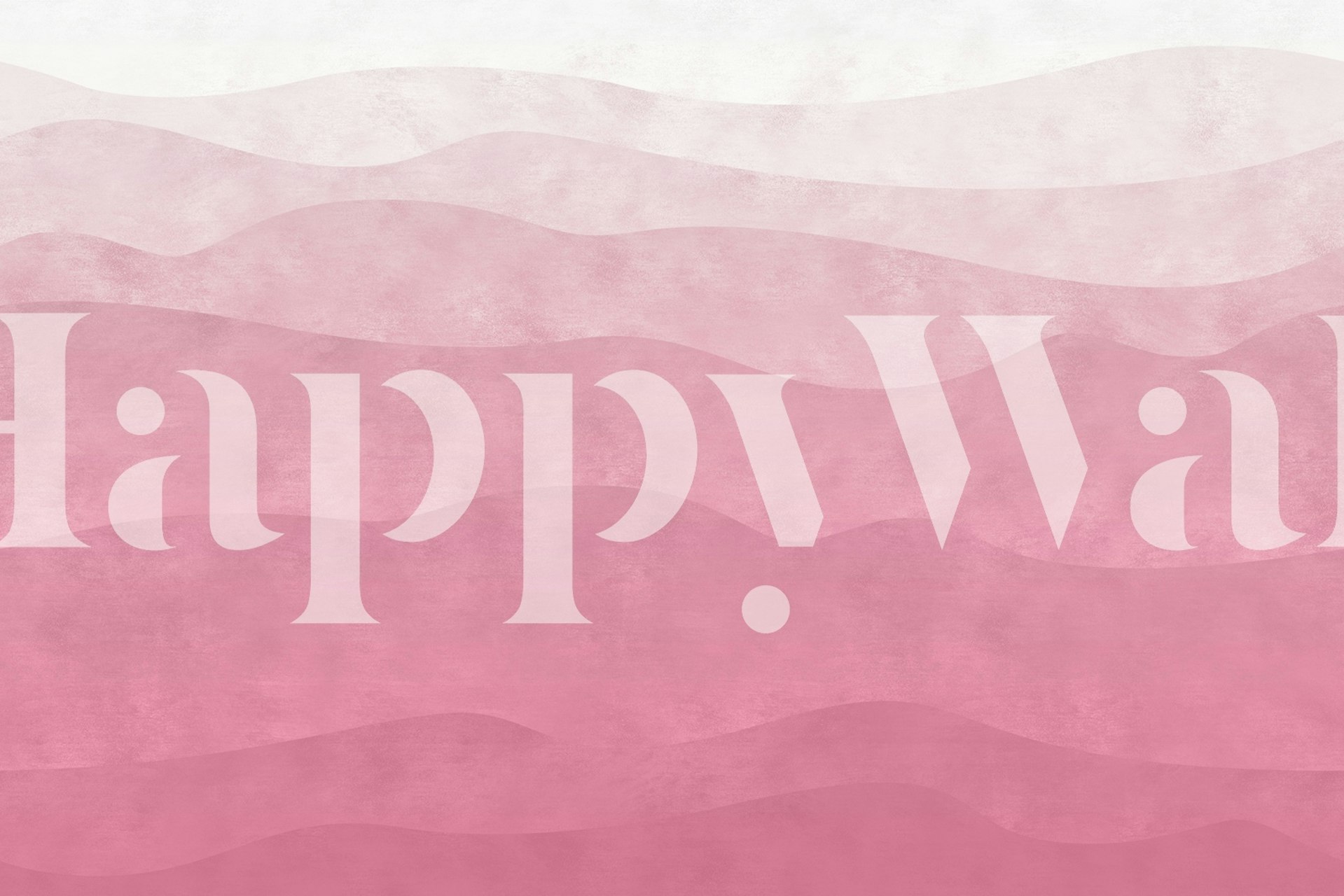 Calm Mountain Waves pink tapet i et rom