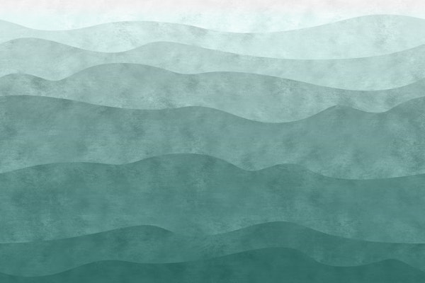 Calm Mountain Waves teal