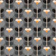 Modern Retro Florals Grey Black