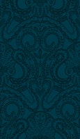 M Folk octopus damask dark teal wallpaper