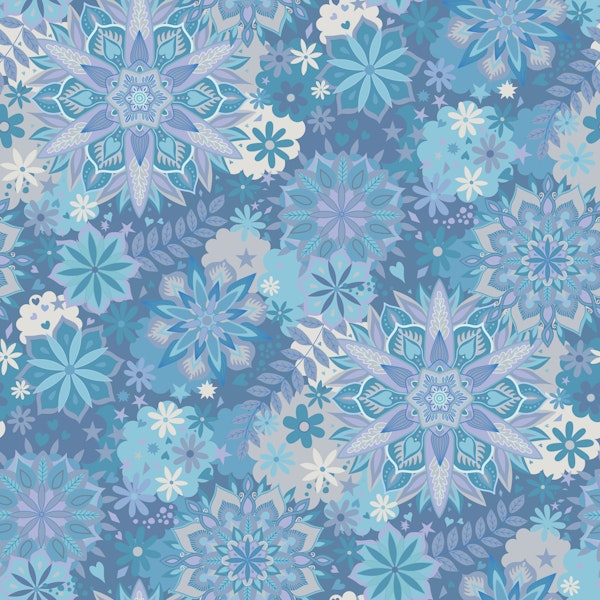 Boho Mandalas - Ice Queen Blue - S