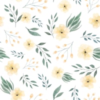 Whimsical Flower Dream yellow tapetit