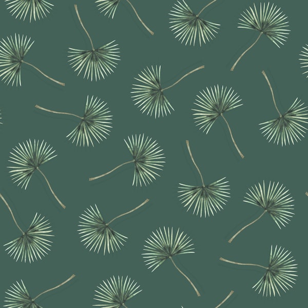Botanical Palm Breeze green