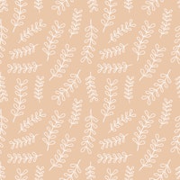 Lined Doodle Leaves nude tapete
