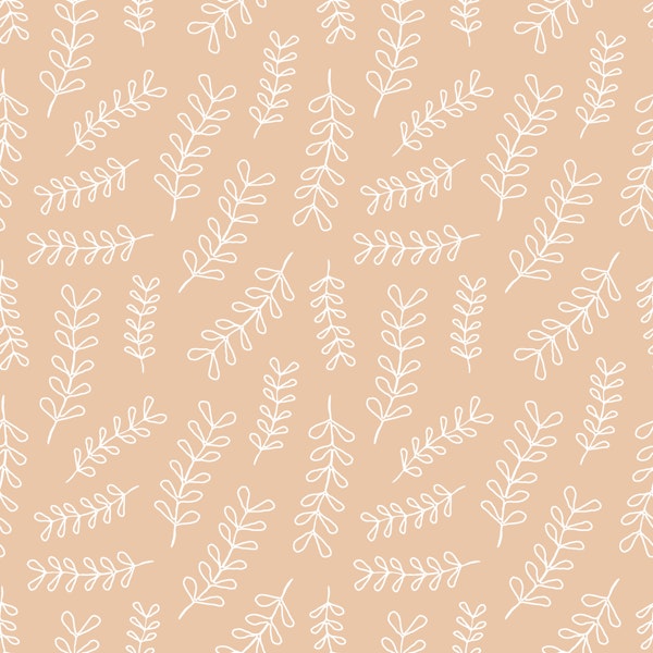 Lined Doodle Leaves nude