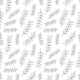 Lined Doodle Leaves black