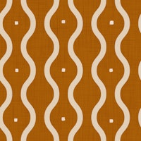 Mid Century Wavy Stripes Burnt Orange behang