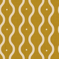Mid Century Wavy Stripes Mustard behang