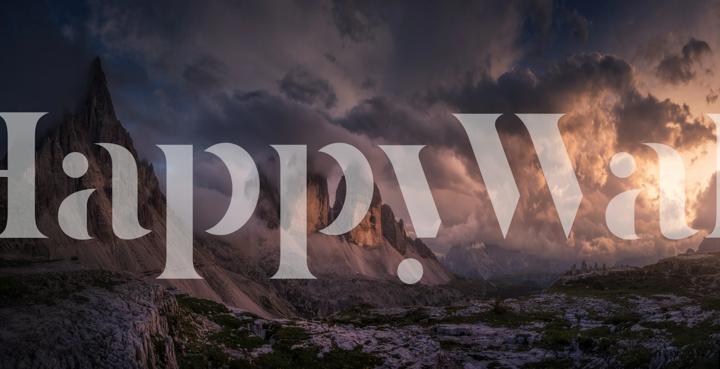 Dramatic mountain landscape under a tumultuous sky, wall mural titled Crazy Sky