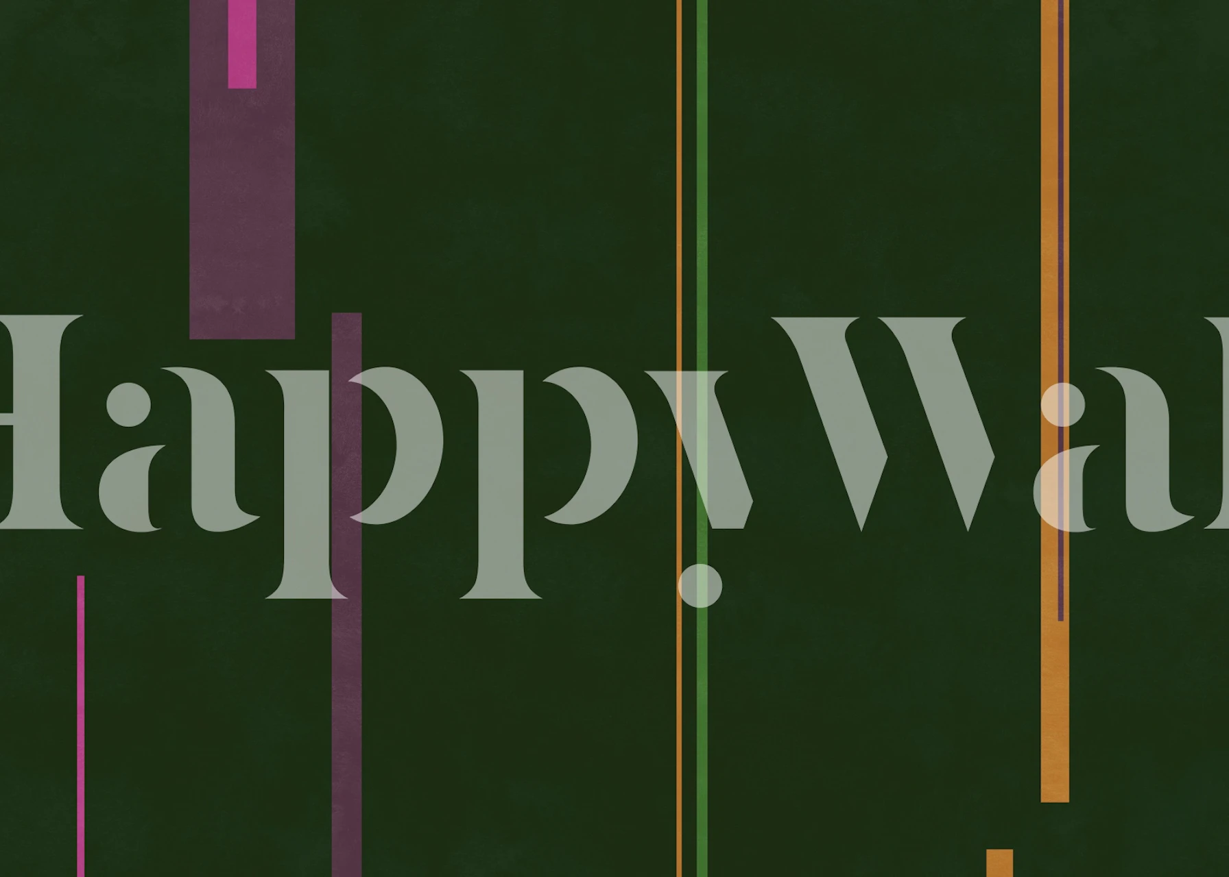 Colorful geometric lines in pink, purple and green on a dark background wallpaper