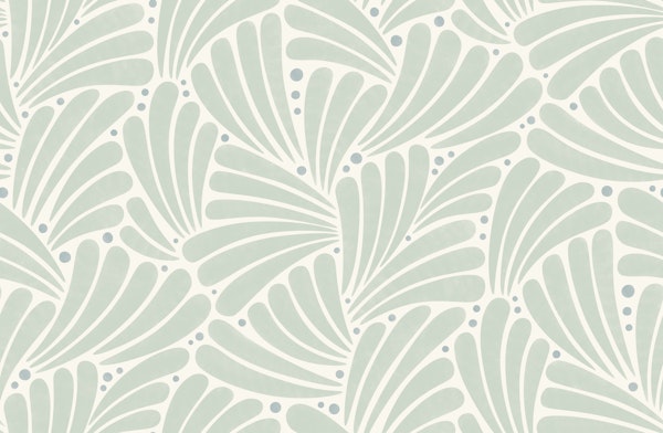 abstract shapes - soft green and blue