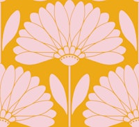 Pink and Yellow Daisies 1 - Large tapete