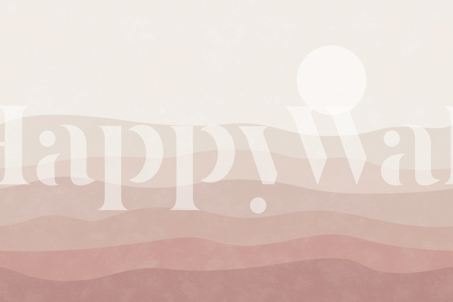 Abstract wavy design with soft pink and beige tones wallpaper