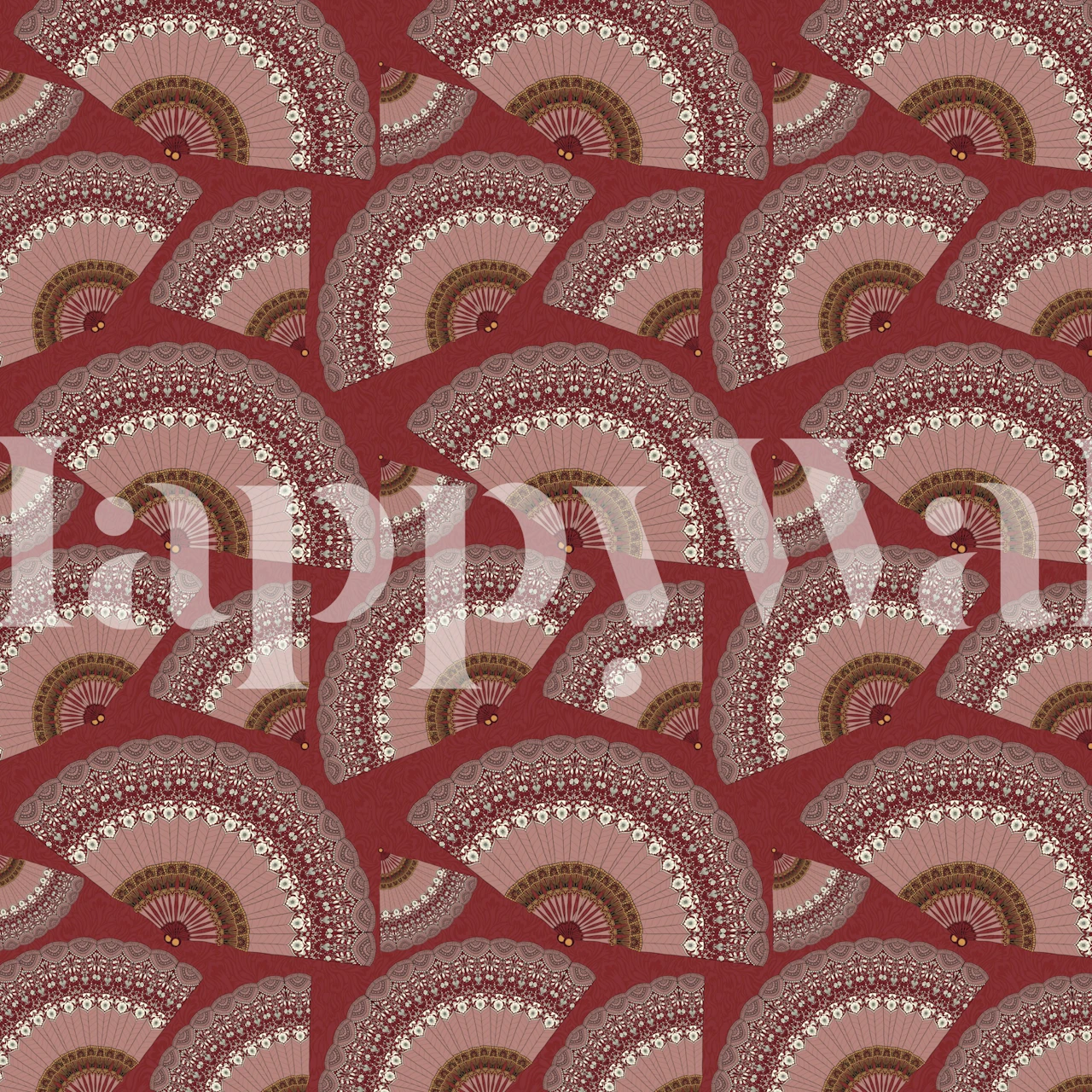 Crimson Coquette tapetti huoneessa