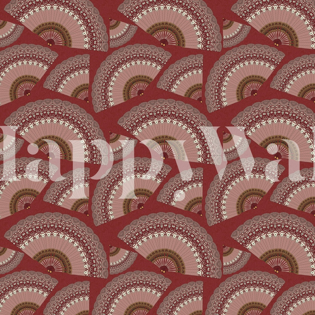 Crimson Coquette tapet i et rum