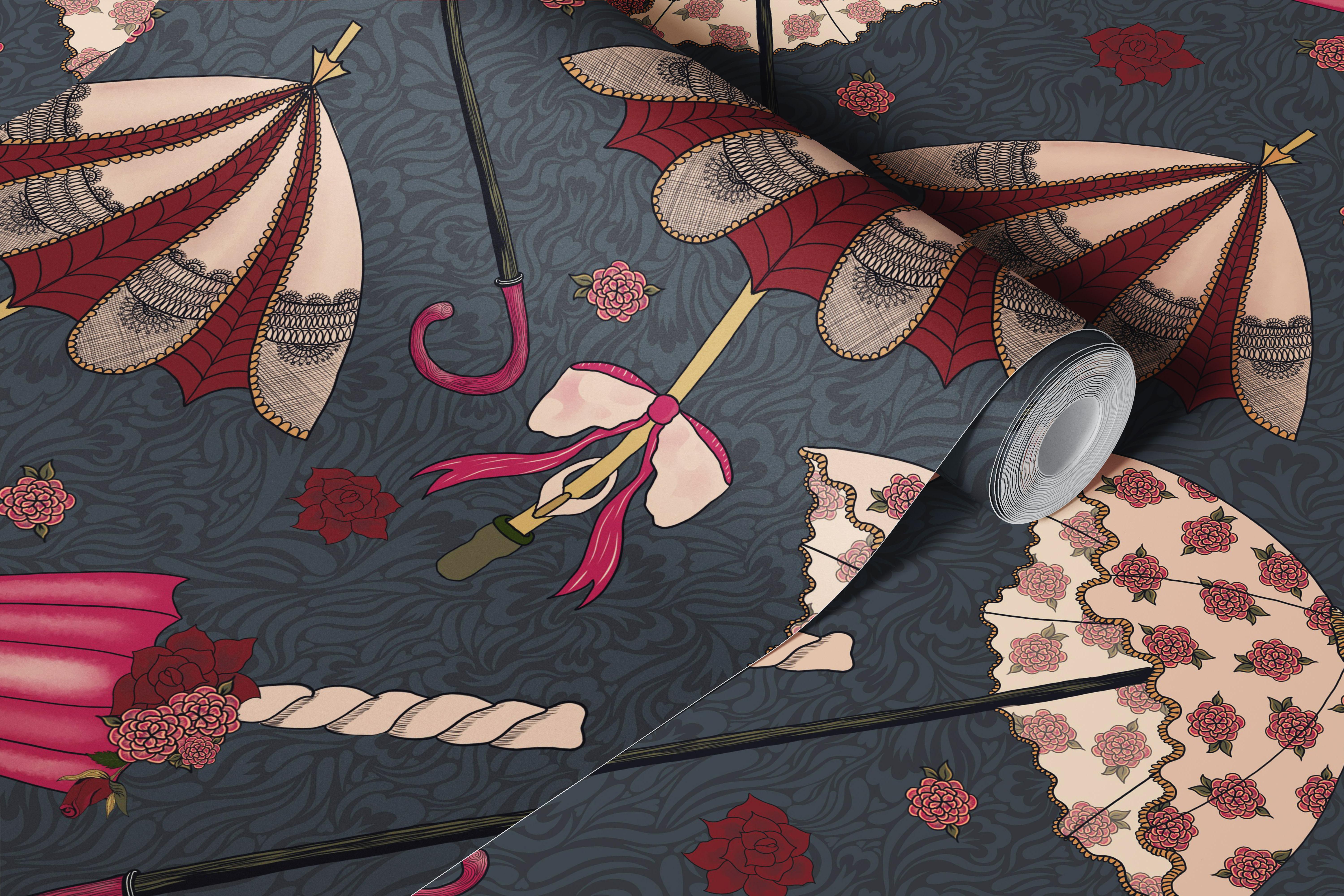 Lacebound Shade Charcoal tapet i et rum