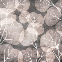 Midwinter Leaf - Pewter & Blush tapete