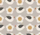 retro flowers and birds - earth tones