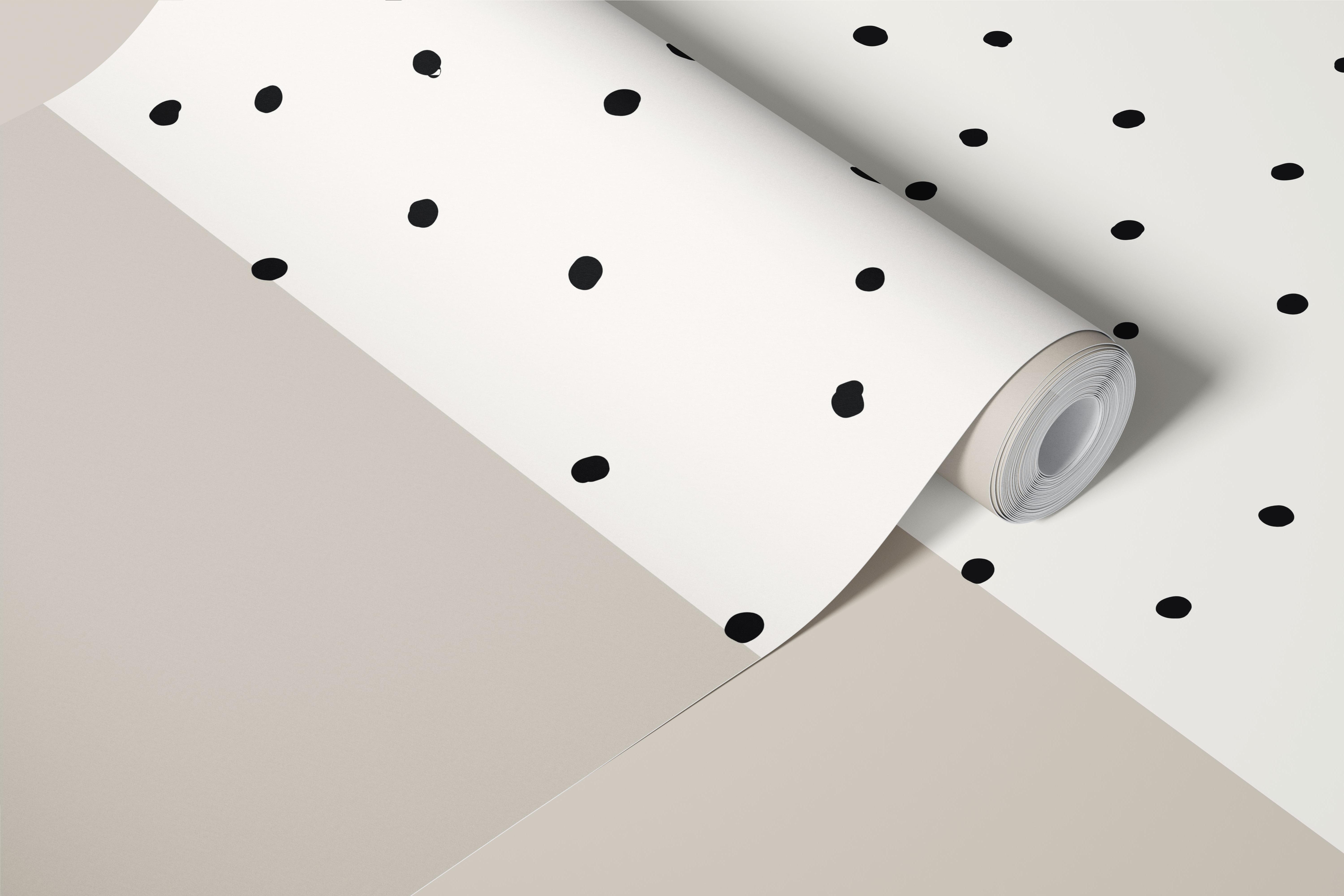Neutral Dotty Charm wallpaper in a room setting