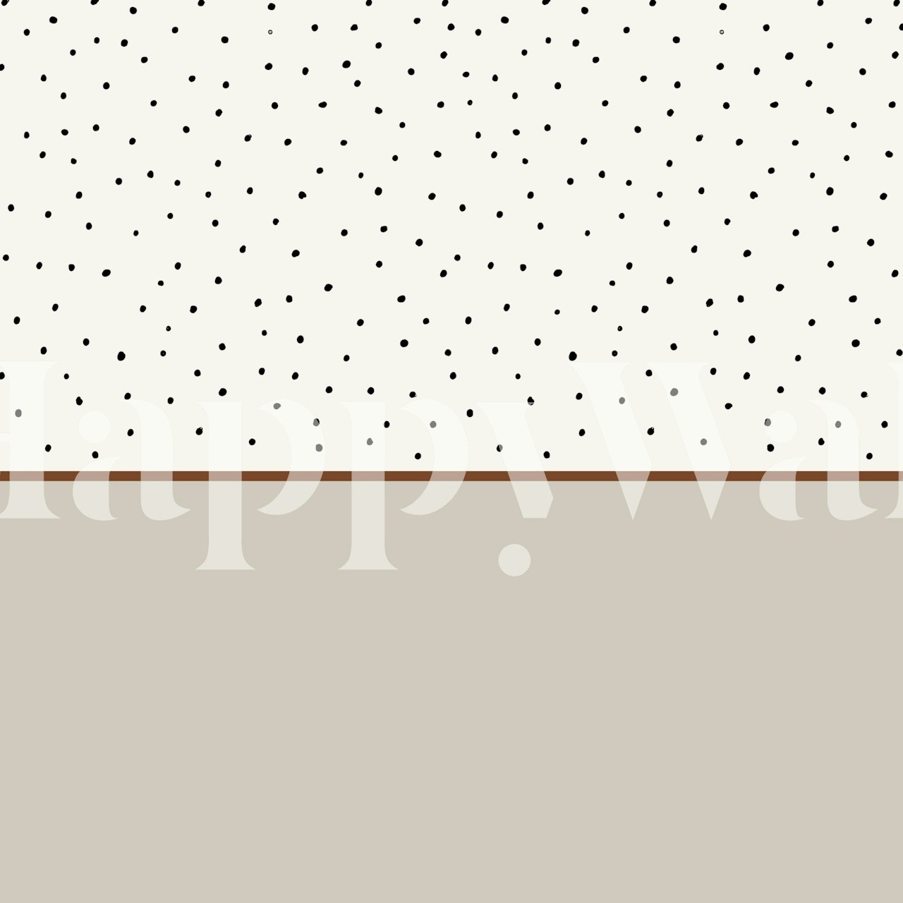 Neutral Dotty Charm wallpaper in a room setting
