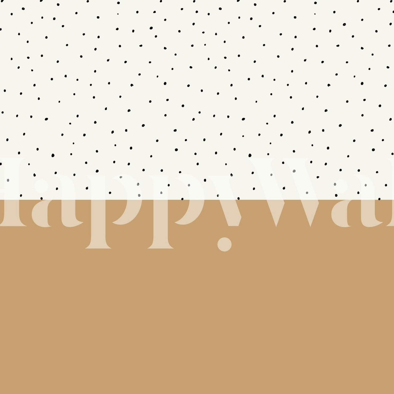 Minimal Dotted Half-Wall tapetti huoneessa