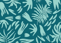Teal Botanical Harmony tapetit