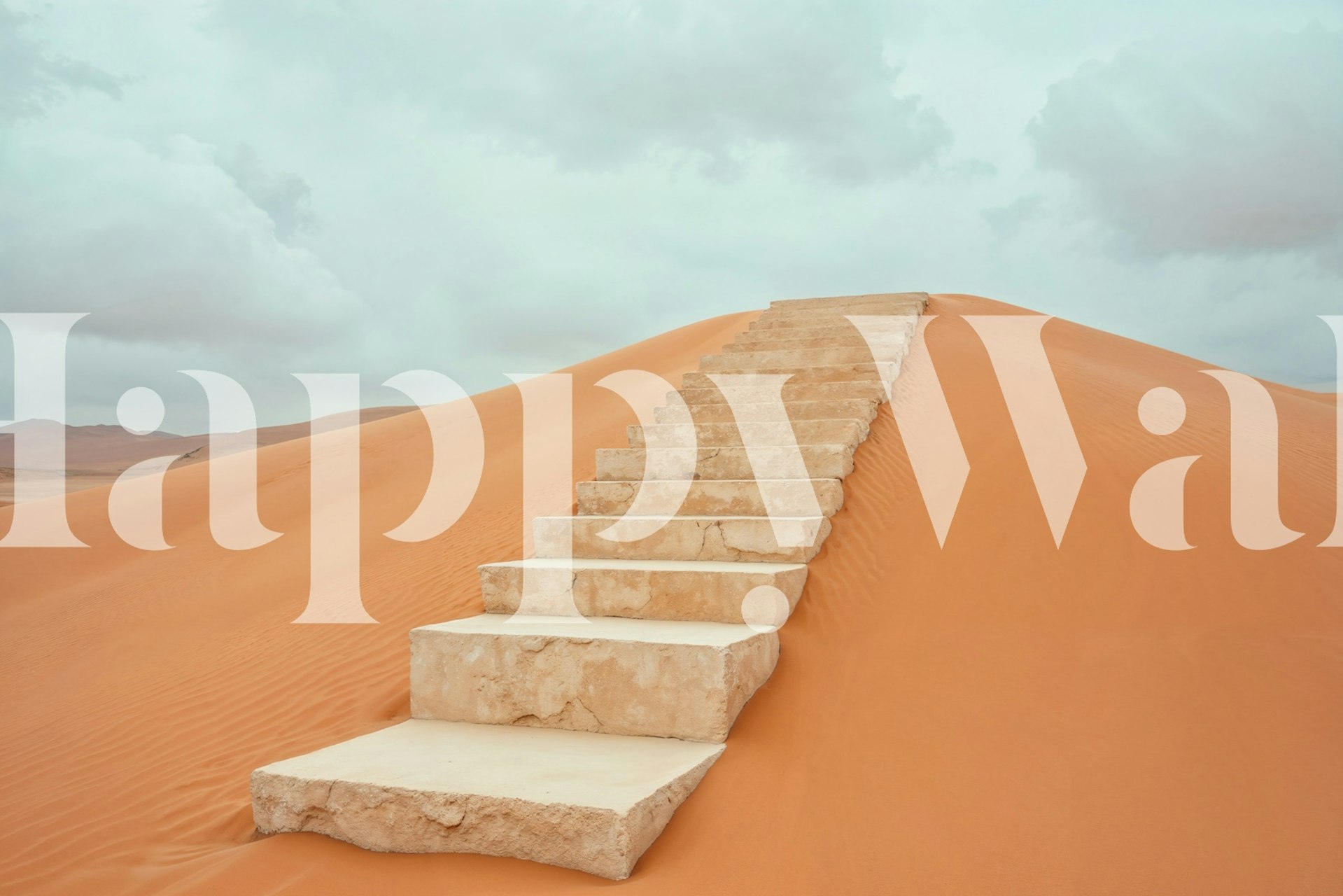 Carta da parati Sand Dune Serenity mostrata in una stanza