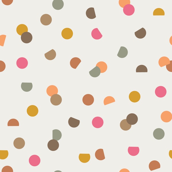 warm confetti spots on cloud dancer white