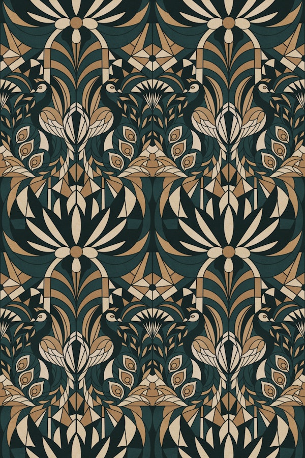 Nouveau Peacock – Deep Teal