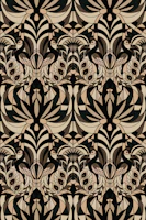 Nouveau Peacock - Soft Noir behang