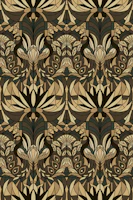 Nouveau Peacock - Antique Olive tapete