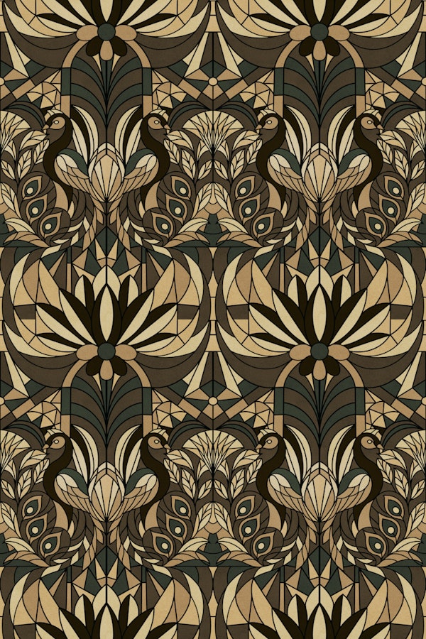 Nouveau Peacock - Antique Olive