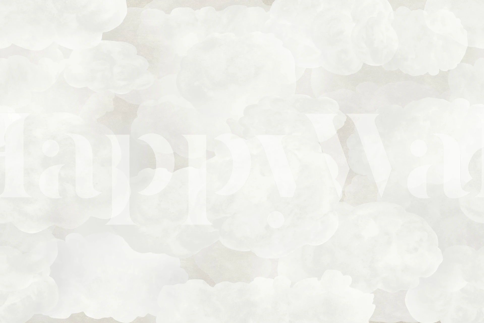 Dreamy Soft Clouds wallpaper in a room