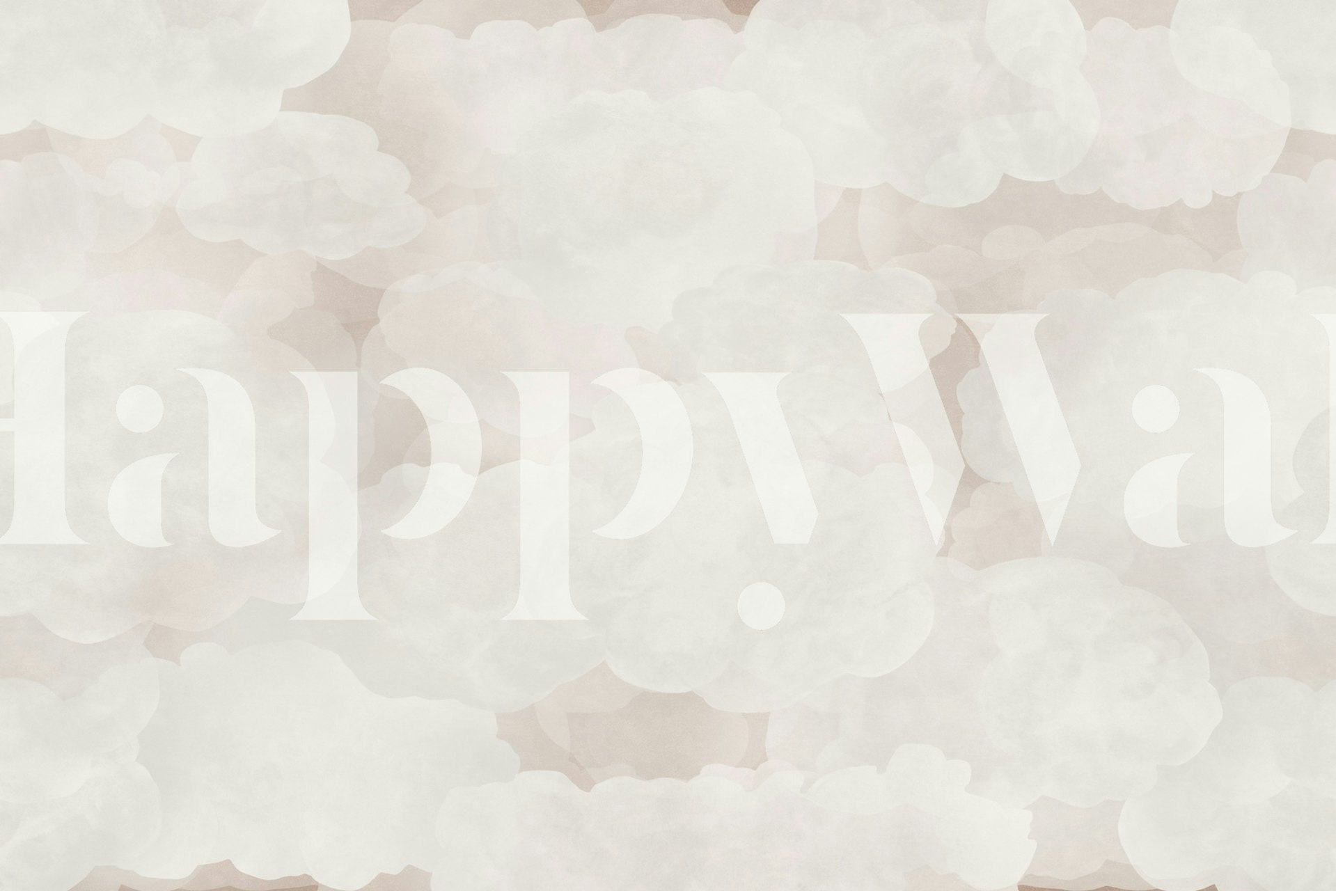 Dreamy Soft Clouds nude tapet i ett rum