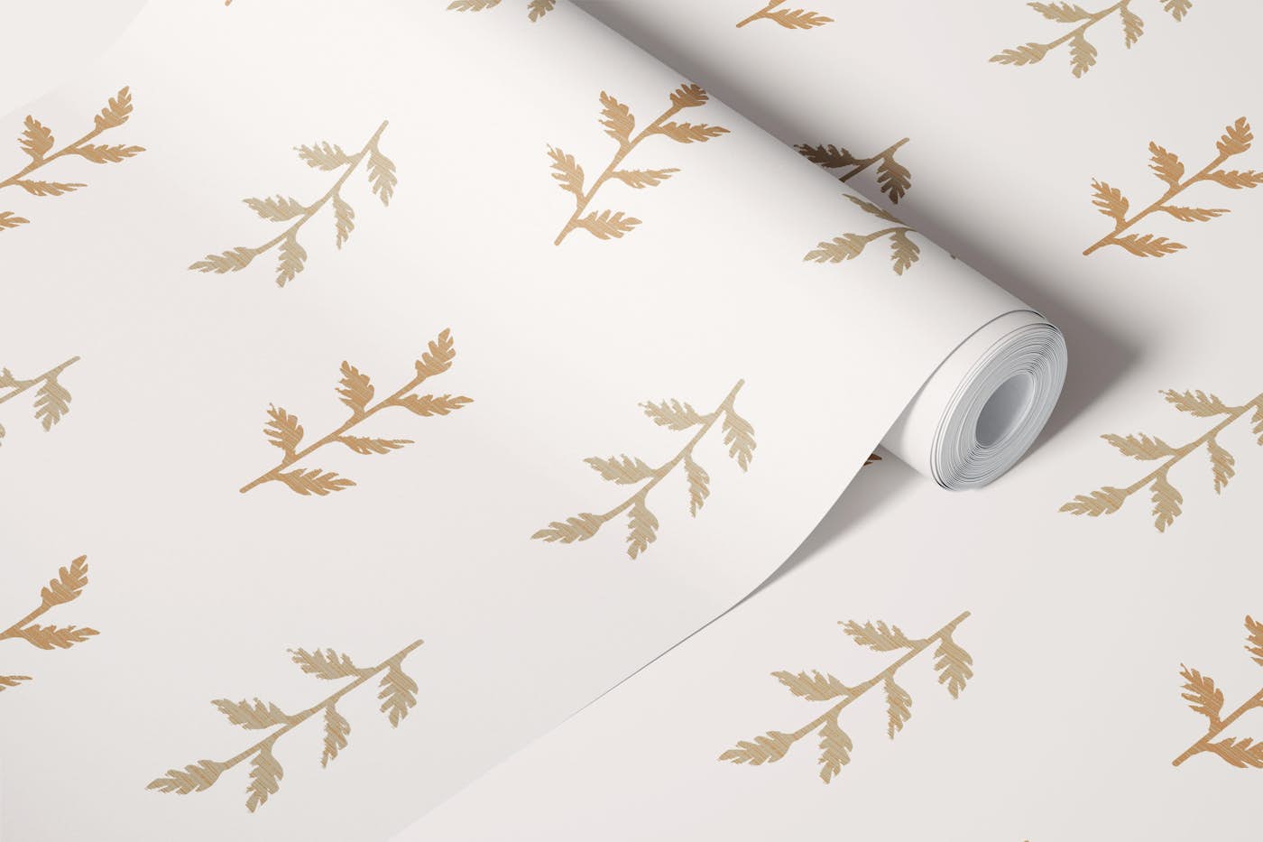 Earthy Leaf Design wallpaper roll