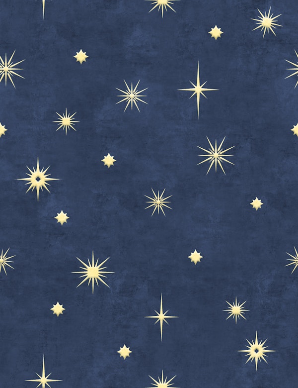 Golden Stars on Navy