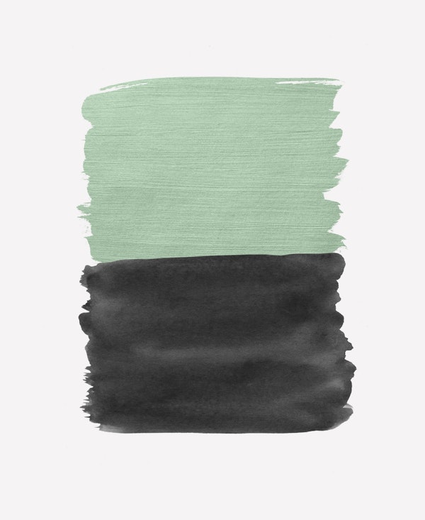 Sage Green Black Abstract 1