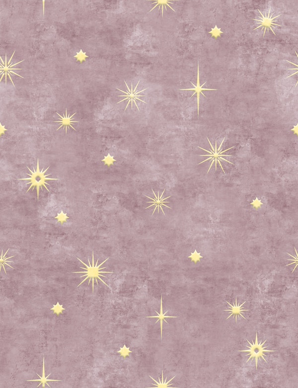 Golden Stars on Rose
