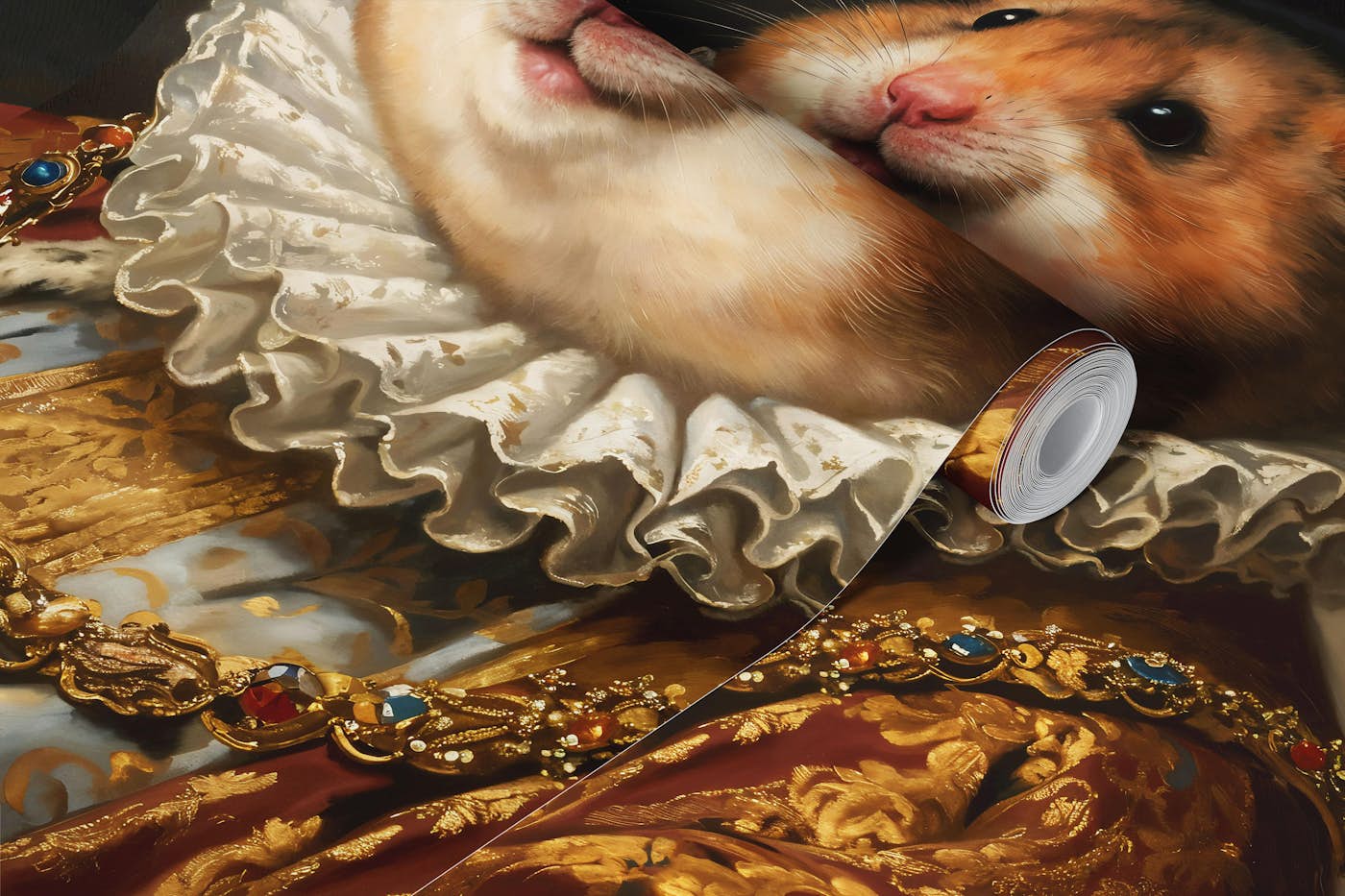 Majestic Henry VIII Hamster Portrait wallpaper roll
