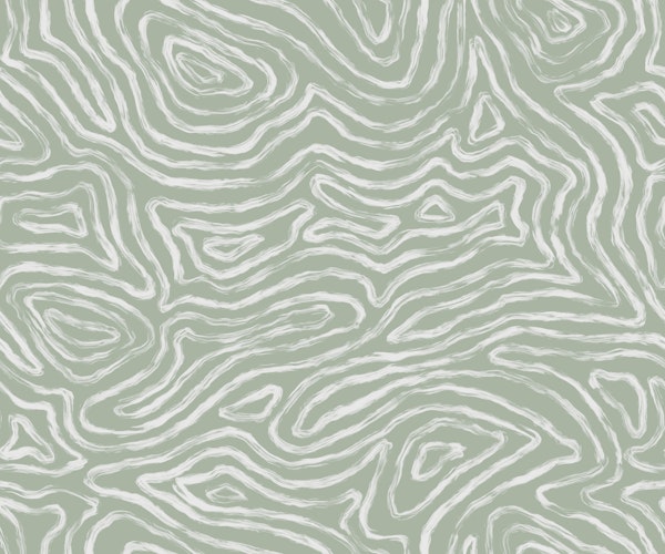 Abstract Moss Organic lines flow Sage green