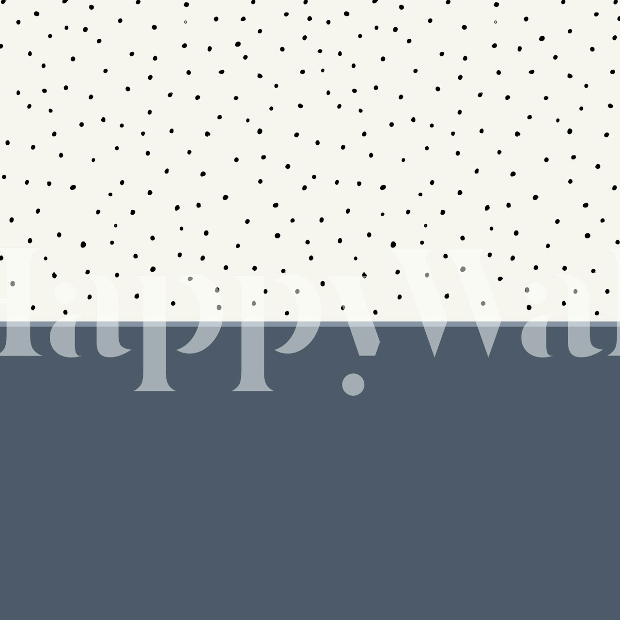 Navy and white dotted pattern wallpaper