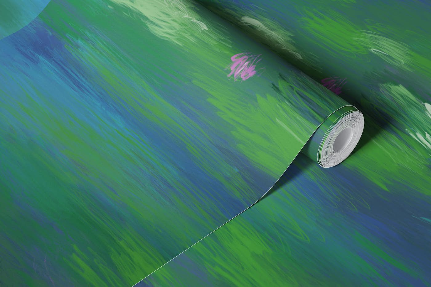 Impressionist Water Lily wallpaper roll
