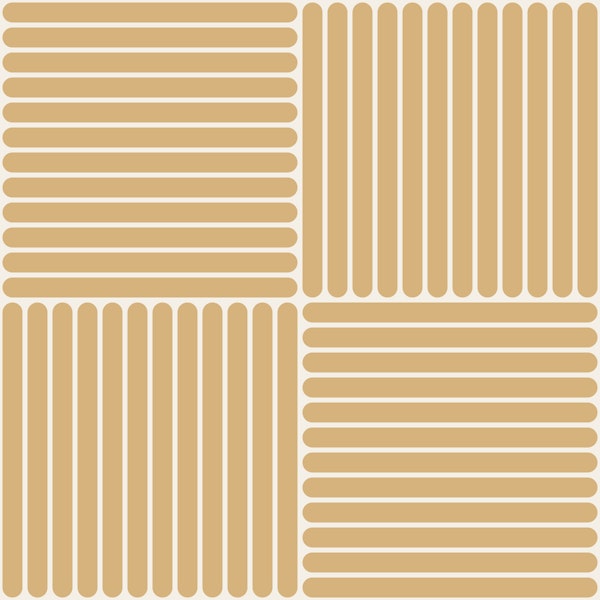 Japandi Grid in Mustard and Cloud Dancer