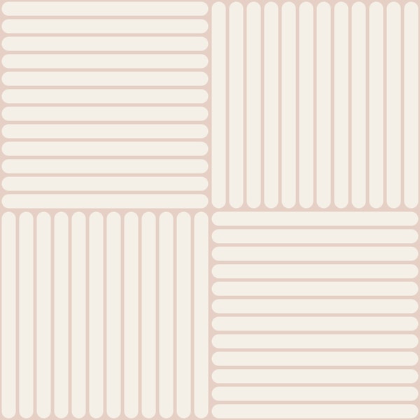 Japandi Grid in Dusty Rose & Cloud Dancer