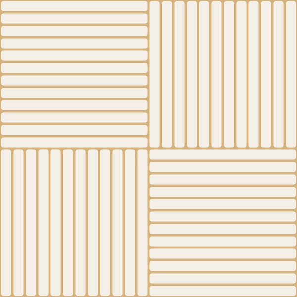 Japandi Grid in Mustard and Cloud Dancer L